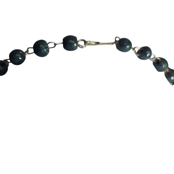 Mayan Sundial Green Dyed Alabaster Medallion Sculpted bars and round beads - Picture 5 of 15